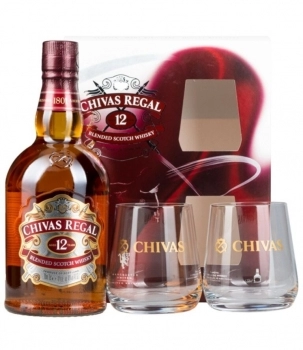 Whisky Chivas Regal 12 Ani 0.7L+2 Pahare